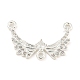 Rack Plating Brass Pave Clear Cubic Zirconia Wing Chandelier Component Links(KK-F089-16S)-1