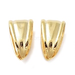 Brass Snap on Bails, Cadmium Free & Lead Free, Real 24K Gold Plated, 11.5x8.5x7mm(KK-R149-06G)