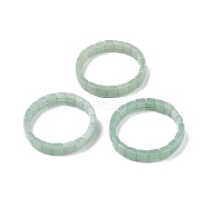 Natural Green Aventurine Stretch Bracelets, Faceted, Rectangle, 2-3/8 inch(6cm)(BJEW-F406-B20)