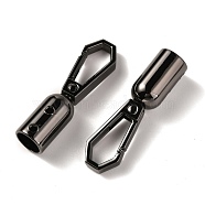 Zinc Alloy DIY Bags Clasps,  with Screw, for Webbing, Strapping Bags Accessories, Gunmetal, 4.55x1.25x1.25cm, Inner Diameter: 0.85cm(PALLOY-A068-05B)