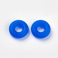 Silicone Beads, DIY Bracelet Making, Donut, Royal Blue, 5x2mm, Hole: 1mm(SIL-E001-S-14)