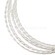 999 Fine Silver Sterling Silver Wire, Twisted Rope Round, Silver, 18 Gauge, 1mm, about 3.28 Feet(1m)/pc(OCOR-WH0074-09B-S)