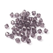 Imitation Austrian Crystal Beads, Grade AAA, Faceted, Bicone, Purple, 8x8mm, Hole: 0.9~1mm(SWAR-F022-8x8mm-204)