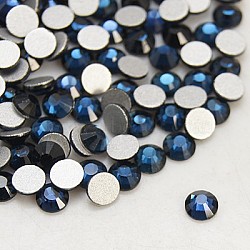 Glass Flat Back Rhinestone, Grade A, Back Plated, Faceted, Half Round, Montana, SS8, 2.3~2.4mm, 1440pcs/bag(RGLA-C002-SS8-207)