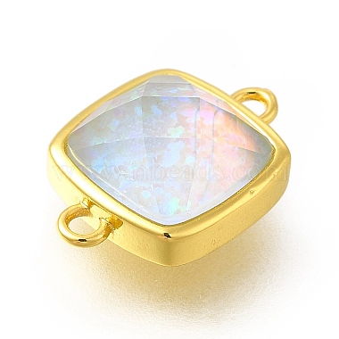 Synthetic Opal Connector Charms(G-P487-01G)-4