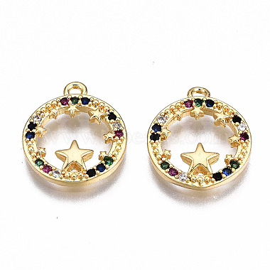 Brass Micro Pave Cubic Zirconia Charms(KK-Q277-074-NF)-2