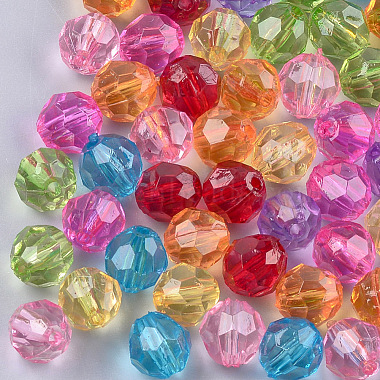 8mm Mixed Color Round Acrylic Beads