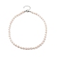 Natural Pearl Beaded Necklace with 304 Stainless Steel Clasp for Women(NJEW-JN04143)-1