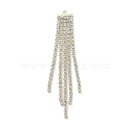 Alloy with Rhinestone Cup Chains Tassel Pendants, Golden, 68x10.5mm, Hole: 1.6mm(EJEW-B036-04G)