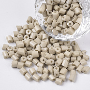 6/0 Glass Bugle Beads, Baking Paint, Antique White, 3.5~5x3.5~4mm, Hole: 1mm, about 4500pcs/bag(SEED-S032-05B-01)