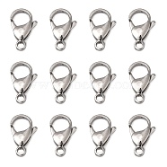 Polished 316 Surgical Stainless Steel Lobster Claw Clasps, Parrot Trigger Clasps, Stainless Steel Color, 19x12x5mm, Hole: 3mm(A-STAS-R072-18A)