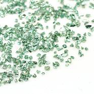 Piezo Glass Beads, No Hole Beads, Chip, Dark Sea Green, 0.6~1x0.6~1mm, about 440~450g/bag(PIEG-R001-C11)