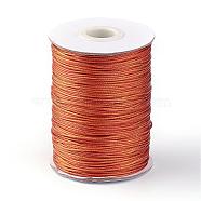 Korean Waxed Polyester Cord, Chocolate, 1mm, about 85yards/roll(YC1.0MM-A114)