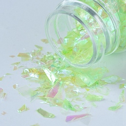 Plastic Candy Sequins/Paillette Chip, UV Resin Filler, for Epoxy Resin Jewelry Making, Light Green, 3~25x2.8~6.5mm(DIY-I019-02C)