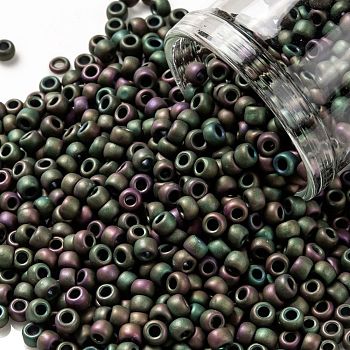 TOHO Round Seed Beads, Japanese Seed Beads, (708) Matte Color Cassiopeia, 8/0, 3mm, Hole: 1mm, about 220pcs/10g