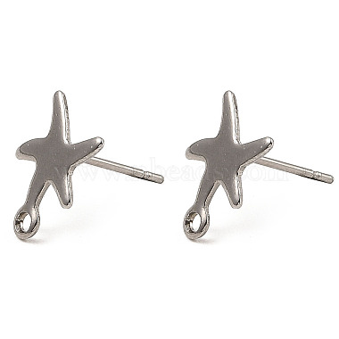 Stainless Steel Color Starfish 304 Stainless Steel Stud Earring Findings