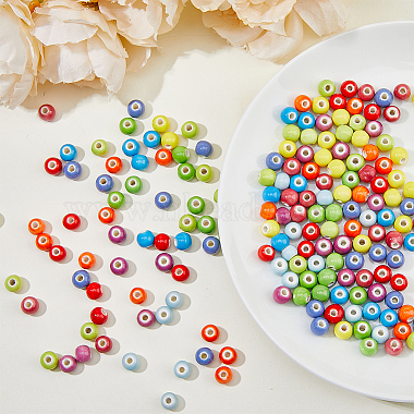 200Pcs 10 Colors Handmade Porcelain Beads(PORC-HY0001-07)-3