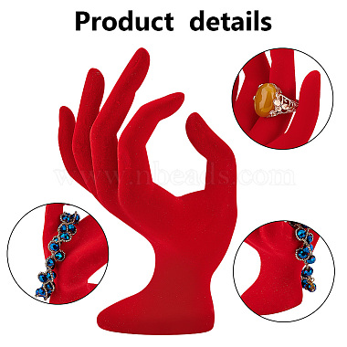 Resin Mannequin Hand Jewelry Display Holder Stands(RDIS-WH0009-015B)-4