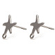 Starfish Shape 201 Stainless Steel Stud Earrings Findings(STAS-Q251-03P)-1