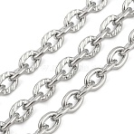 Non-Tarnish 304 Stainless Steel Link Chains, Unwelded, Stainless Steel Color, 8x6x2mm(CHS-A013-06P)