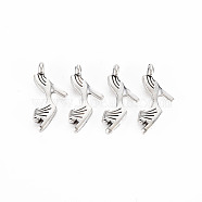 Tibetan Style Alloy Pendants, Cadmium Free & Lead Free, High-heeled Shoes, Antique Silver, 20x9x4mm, Hole: 1.5mm, about 955pcs/1000g(TIBE-S320-217AS)