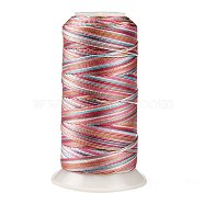 Segment Dyed Round Polyester Sewing Thread, for Hand & Machine Sewing, Tassel Embroidery, Pearl Pink, 3-Ply 0.2mm, about 1000m/roll(OCOR-Z001-A-29)