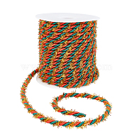 3-ply Cotton Cords, Metallic Cords, Twisted Rope, Red, 5mm, about 27.34 Yards(25m)/Roll(OCOR-WH0076-04B)