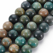Natural Chrysocolla Beads Strands, Round, 10mm, Hole: 1.2mm, about 39pcs/strand, 15.16 inch(38.5cm)(G-S376-004C)