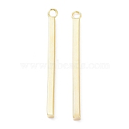 304 Stainless Steel Pendants, Bar Charm, Real 24K Gold Plated, 33x2x2mm, Hole: 1.6mm(STAS-P327-09D-G)