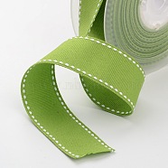 Grosgrain Polyester Ribbons for Gift Packings, Yellow Green, 5/8 inch(16mm), about 100yards/roll(91.44m/roll)(SRIB-I001-016-548W)