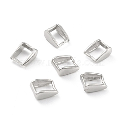 925 Sterling Silver Snap on Bails, Rectangle, Platinum, 9x7x3.5mm, Inner Diameter: 4x6mm, Pin: 0.8mm(STER-Z001-016B-P)