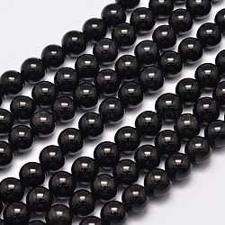 Natural Obsidian Beads Strands, Round, 6mm, Hole: 1mm, about 62pcs/strand, 15.35 inch(X-G-K123-06-6mm)