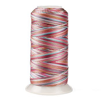Segment Dyed Round Polyester Sewing Thread, for Hand & Machine Sewing, Tassel Embroidery, Pearl Pink, 3-Ply 0.2mm, about 1000m/roll