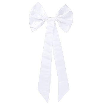 Detachable Satin Bow, Bridal Dress Back Bowknot, White, 820x360x18mm