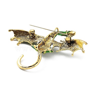 Dragon Alloy Rhinestone Brooches(JEWB-K018-14AG-02)-2