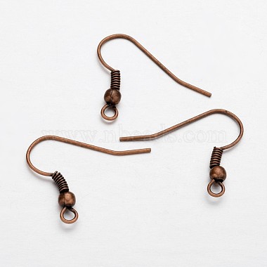 Earring Jewelry Findings Red Copper Iron Earring Hooks(X-E135-NFR)-3