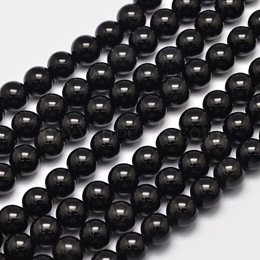 Natural Obsidian Beads Strands(X-G-K123-06-6mm)-1