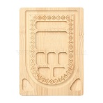 Rectangle Wood Bracelet Design Boards, for Beaded Bracelet Necklace Jewelry Making, BurlyWood, 19.4x13.9x1cm(TOOL-YWC0003-05)