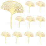 Acrylic Mirror Cake Toppers, Cake Insert Cards, for Cake Decoration, Ginkgo Leaf, Gold, 100x81x1.4mm(FIND-WH0152-207)