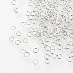 304 Stainless Steel Open Jump Rings, Round, Nickel Free, Real Platinum Plated, 24 Gauge, 2.5x0.5mm, Inner Diameter: 1.5mm(STAS-R091-01P)