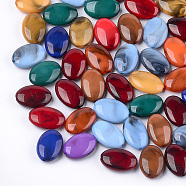 Acrylic Beads, Imitation Gemstone Style, Oval, Mixed Color, 19x13.5x6mm, Hole: 1.4mm, about 435pcs/500g(OACR-S029-017)