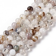 Natural Agate Beads Strands, Grade AB, Round, 8mm, Hole: 1.2mm, about 49pcs/strand, 14.96 inch(38cm)(G-C011-01B)