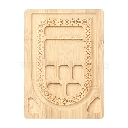 Rectangle Wood Bracelet Design Boards, for Beaded Bracelet Necklace Jewelry Making, BurlyWood, 19.4x13.9x1cm(TOOL-YWC0003-05)