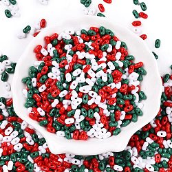 Opaque Acrylic Beads, Peanut, Colorful, 6.5x4x3mm, Hole: 1.5mm, about 9998pcs/500g(MACR-T048-02M-07)