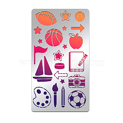 Stainless Steel Cutting Dies Stencils, for DIY Scrapbooking/Photo Album, Decorative Embossing DIY Paper Card, Matte Stainless Steel Color, Sports Themed Pattern, 177x101mm(DIY-WH0242-248)