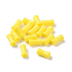 Opaque Acrylic Beads, Bamboo Stick, Yellow, 11x5.5mm, Hole: 2.8mm, about 3360pcs/500g (OACR-E015-01B)