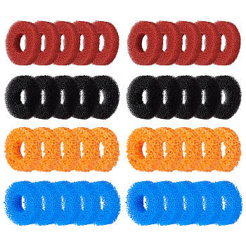 SUPERFINDINGS 40Pcs 4 Colors Sponge Style Joystick Positioning Auxiliary Ring for Game Console, Mixed Color, 20x4.5~5mm, Hole: 8~9.5mm, 10pcs/color