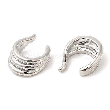 Rack Plating Brass Cuff Earrings for Women(EJEW-Q770-25P)-2