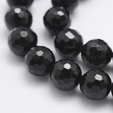 Chapelets de perles en tourmaline noire naturelle(G-J373-25-6mm)-2