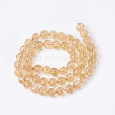 Chapelets de perles de citrine naturelle(G-S281-53-6mm)-2